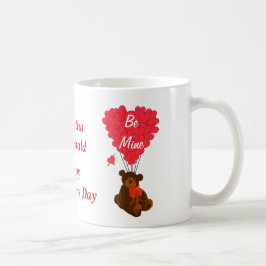 Gepersonaliseerde teddybeer Valentijnsdag Koffiemok