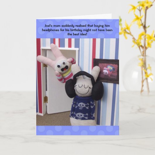 Gepersonaliseerde Teenage Boy Verjaardag Kaart - H (Gele Bloem)