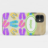 Gepersonaliseerde Teenslippers en strand iPhone 5  Case-Mate iPhone Case (Achterkant (horizontaal))