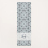 Gepersonaliseerde tegelbloemenharmonie grijs manda yogamat (Voorkant)