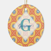 Gepersonaliseerde Tegelvormige Egeïsche Zomer Radi Keramisch Ornament (Links)