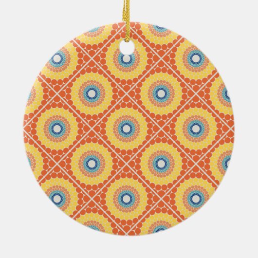 Gepersonaliseerde Tegelvormige Egeïsche Zomer Radi Keramisch Ornament (Achterkant)