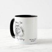 Gepersonaliseerde tekening van Kitty-foto Mok (Voorkant links)