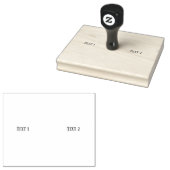 Gepersonaliseerde tekst 1 Tekst 2 Horizontale Jet Rubberstempel (Gestempeld)