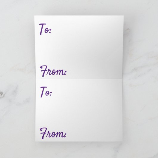 Gepersonaliseerde tekst & 3D-ontwerpkerst Feestdagen Kaart (Binnen)