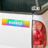 Gepersonaliseerde tekst Alleen gehuwde regenboogka Bumpersticker (Op Truck)