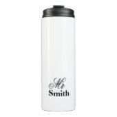 Gepersonaliseerde tekst de heer Smith Name White B Thermosbeker (Voorkant)
