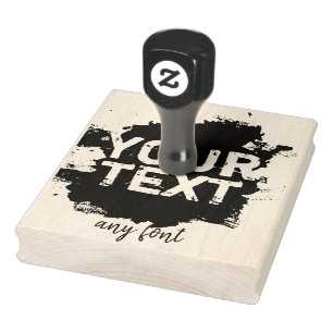 Gepersonaliseerde tekst en afbeelding rubberstempel