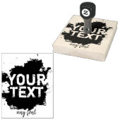 Gepersonaliseerde tekst en afbeelding rubberstempel (Gestempeld)