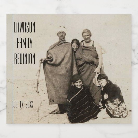 Gepersonaliseerde tekst en foto bier etiket (Enkel label)