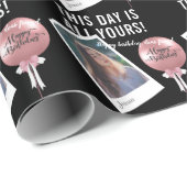 Gepersonaliseerde tekst en foto van beste vriend o cadeaupapier (Rol Hoek)