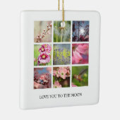 Gepersonaliseerde tekst- en fotocollage keramisch ornament (Rechts)