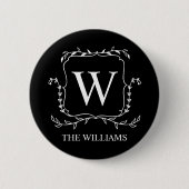 Gepersonaliseerde tekst en monogram Logo Ronde Button 5,7 Cm (Voorkant)