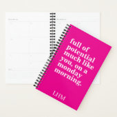 GEPERSONALISEERDE TEKST EN NAAM INITIËLE MAANDAGOC PLANNER (Display)
