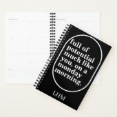 GEPERSONALISEERDE TEKST EN NAAM INITIËLE MAANDAGOC PLANNER (Display)