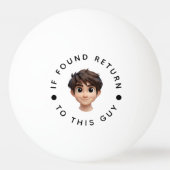 Gepersonaliseerde tekst en naam pingpongbal (Voorkant)