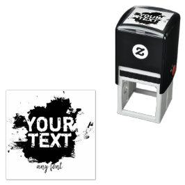 Gepersonaliseerde tekst en romige afbeelding  zelfinktende stempel