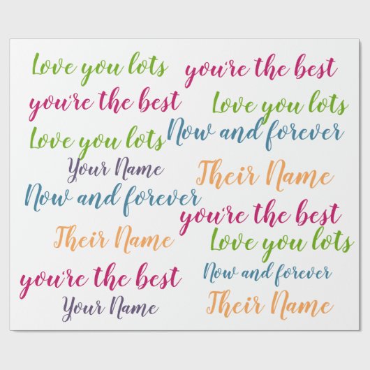 Gepersonaliseerde TEKST GiftWrap - Handschrift Scr Cadeaupapier (Vlak)