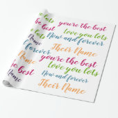 Gepersonaliseerde TEKST GiftWrap - Handschrift Scr Cadeaupapier (Uitgerold)