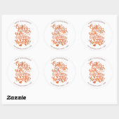 Gepersonaliseerde tekst Grateful Heart Thanksgivin Ronde Sticker (Vel)
