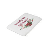 Gepersonaliseerde tekst Holly en Berry Kerstmis Badmat (Gekanteld)