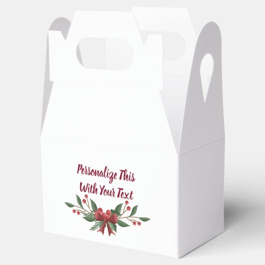 Gepersonaliseerde tekst Holly en Berry Kerstmis Bedankdoosjes (Geopend)