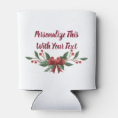 Gepersonaliseerde tekst Holly en Berry Kerstmis Blikjeskoeler (Achterkant)