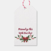 Gepersonaliseerde tekst Holly en Berry Kerstmis Cadeaulabel (Voorkant)