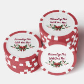 Gepersonaliseerde tekst Holly en Berry Kerstmis Poker Chips (Opstapeling)