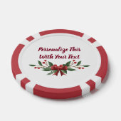 Gepersonaliseerde tekst Holly en Berry Kerstmis Poker Chips (Enkel)
