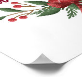 Gepersonaliseerde tekst Holly en Berry Kerstmis Poster (Hoek)