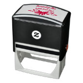 Gepersonaliseerde tekst Holly en Berry Kerstmis Zelfinktende Stempel (Product)