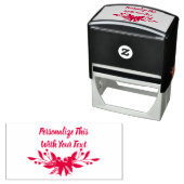 Gepersonaliseerde tekst Holly en Berry Kerstmis Zelfinktende Stempel (In situ)