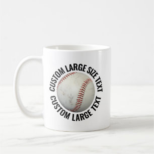 Gepersonaliseerde tekst honkbal afbeelding op maat koffiemok