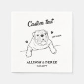 Gepersonaliseerde tekst Ik doe ook hond Bulldog br Servet (Voorkant)