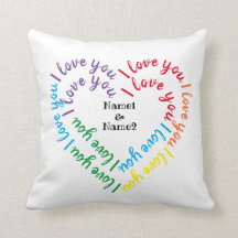 Gepersonaliseerde tekst in de vorm van het hart "I