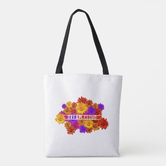 Gepersonaliseerde Tekst Kleurrijke Meisjesachtige Tote Bag (Achterkant)