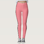 Gepersonaliseerde tekst l Leuke roze achtergrond Leggings (Voorkant)