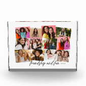 Gepersonaliseerde tekst leuke herinnering collage fotoblokken (Voorkant)
