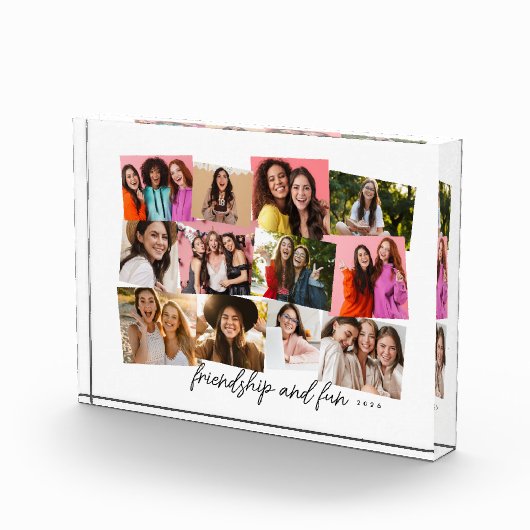 Gepersonaliseerde tekst leuke herinnering collage fotoblokken (Rechts)