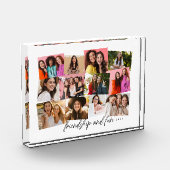 Gepersonaliseerde tekst leuke herinnering collage fotoblokken (Links)