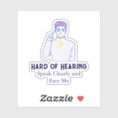 Gepersonaliseerde tekst met symbool voor slechthor sticker (Vel)