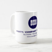 Gepersonaliseerde tekst of ontwerp koffiemok (Voorkant links)