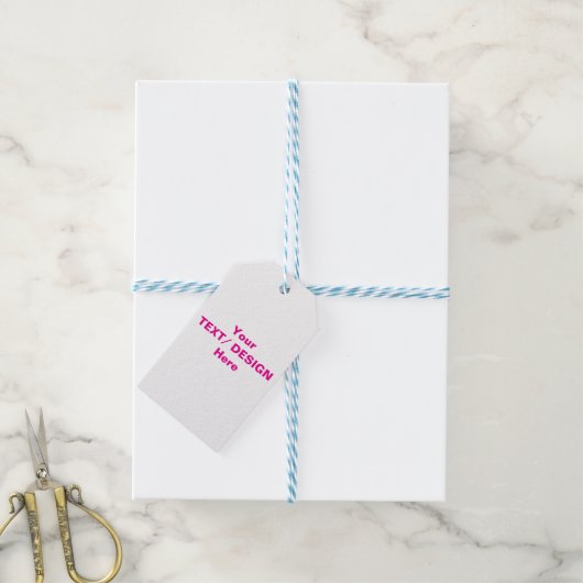 Gepersonaliseerde tekst/ontwerp cadeaulabel (Met Touw)