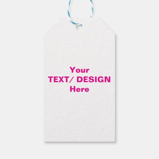 Gepersonaliseerde tekst/ontwerp cadeaulabel (Achterkant)