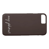 Gepersonaliseerde tekst op donkere chocolade Case-Mate iPhone case (Achterkant (Horizontaal))