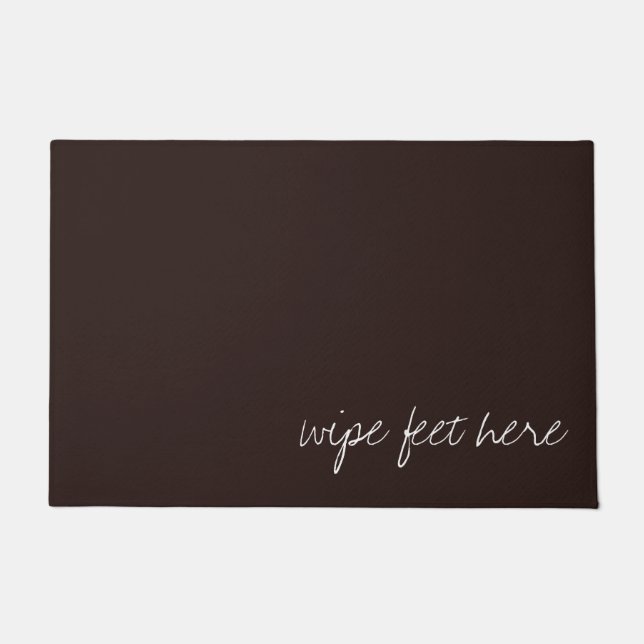 Gepersonaliseerde tekst op donkere chocolade deurmat (Voorkant)
