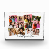 Gepersonaliseerde tekst pret geheugencollage fotoblokken (Voorkant)