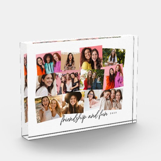 Gepersonaliseerde tekst pret geheugencollage fotoblokken (Links)