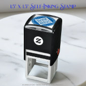 Gepersonaliseerde tekst, QR-code en URL-ronde Zelfinktende Stempel